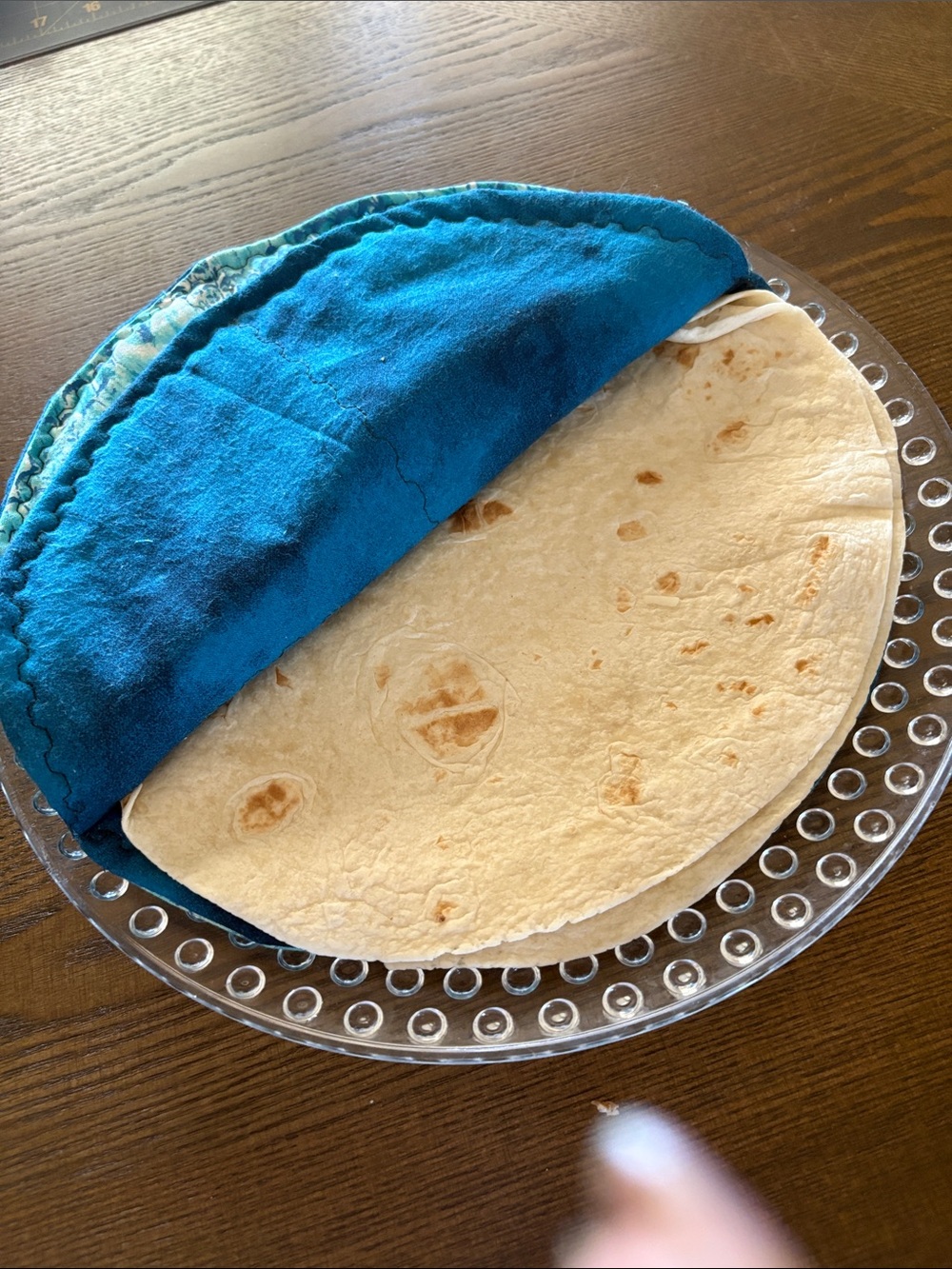 Hand Crafted Blue Turquoise Reusable Tortilla Warmer